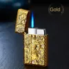 New Crisp Steel Tone Langsheng Torch Lighter Windproof Blue Flame