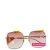 Designer-Sonnenbrillen der G-Familie Sonnenbrillen Neue Schachtelhalmschnallenserie 0879s Daren Net Red Large Box Sonnenschutz Metallsonnenbrille 3TGB