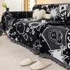 Stol täcker svart chenille soffa täckduk fyra säsonger universal 2024 handduk full halkfilt matta