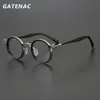 Vintage Round Acetate Glasses Frame Men Retro Myopia Optical Prescription Eyeglasses Frame Women Korea Luxury Brand Eyewear 240111