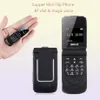 Original Longcz J9 066quot minsta mobiltelefoner Mini Flip Mobile Trådlös Bluetooth Dialer FM Magic Voice Hands Earp8545049