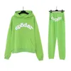 2024 Spider Hoodies Tracksuit Mens Designer Pullover Sp5der Hoodie Pants Cool Suit streetwear sweartshirt byxa länge ärm grå grafisk crewneck hoody