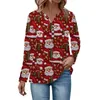 Women's T Shirts Christmas Sweater For Women T-Shirt Long Sleeve Top 3d Tree Print Clothing Girl Kawaii Versatile Ladies Sweatshirt