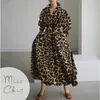 S5XL mode coréenne à manches longues robe chemise Chic col rabattu froncé Maxi Dres automne hiver vêtements Streetwear 240111