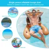 Other Pools SpasHG Inflatable Water Hammock Recliner Animal Leisure Floating Bed PVC Pool Float Lounger with Cup Holder Summer Party Kids Adult Toy YQ240111