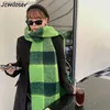 Scarves Luxury Winter Cashmere Scarf Women Design Plaid Warm Pashmina Blanket Horse Scarves Female Shawl Wraps Thick Foulard Bufanda Q240111