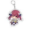 Keychains Anime Hololive Vtuber Keychain Kawaii Figurer Inugami Korone Shirakami Fubuki Cosplay Collection Key Chain Bag Pendent Fans Gift Gift