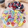 Hårtillbehör 50st Nylon Rubber Elastic Bands Scrunchies for Girls Ponytail Holder Gum Ornaments Kvinnor ROPE TIES BABY