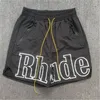 Rhude Mens shorts The designers mens shorts suit pants are loose, comfortable and stylish, fashionable new breathable casual Fifth pants