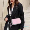 Розничные женские сумки Новый 2022 Contrast Color Small Square Bag Trend буква одно плечо Messenger Bag2283