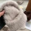 Chapeau d'hiver en fourrure de lapin tricoté pour femme, chapeau en laine épaisse, à la mode et chaud, avec crâne en peluche, 2022, 240110
