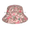 Berretti Copia di mimetico oro rosa rosa fiorellino cappello a secchiello berretto da sole fiori modello piuttosto bello viola