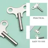 Clocks Accessories 4 Pcs Clock Key Keys Repairing Winders Winding For Button Steel Tools Replacements Metal