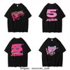 SP5der Young Thug 555555 Men Women hoodie High Quality Shirt Foam Print Spider Web Graphic Pink Sweatshirts Y2K T-Shirt Pullovers US Size XS-2XL 8S9R