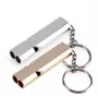 Mini Portable 150dB Dubbel Pipe High Decibel Outdoor Camping Vandring Survival Whistle Multitools Emergency Whistle Keychain4766420