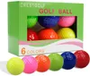 Crestgoff 6pcs/pakiet kolorowe mini golfowe piłki golfowe dwuczęściowe piłki golfowe treningowe golfa Pelotas 240110