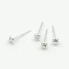 Smycken 20st/pack 925 Sterling Silver Clear Crystal Nose Pin Stud Piercing Body Jewelry