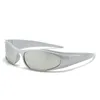 Designer-Sonnenbrillen. Sonnenbrille im amerikanischen B-Stil mit gebogenem, schmalem Rahmen und konkavem Design, UV400 UV-beständige Fahrradbrille M713