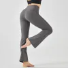 Lu Women Wide-Leg Yoga Leggingsソリッドカラーヌードフレアパンツハイウエストスポーツジムストリートウェアハイエラスティックフィットネスレジャーレギンスルーズジョギングスポーツウェア