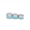 Storage Bottles 24pcs LighT Blue Plastic Cream Jars Silver Lid Empty Cosmetic Container Wide Mouth Bottle Hair Mask Pot 100G 120G 150G 200G