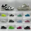 С коробкой Triple S Air Old Shoes Casual Cucky Designer Casual Shoes Sneakers Blue Ice Grey Trainer Lime Silver Pastel Green Metallic Track 3.0 Luxury