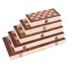 3 in 1 Backgammon Handmade Portable Wooden Chess Pieces Case Board Game Folding Different Sizes for Adult Kids Beginner240111