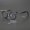 Vintage Round Acetate Glasses Frame Men Retro Myopia Optical Prescription Eyeglasses Frame Women Korea Luxury Brand Eyewear 240111