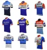 Racingjackor 10 Retro France Cycling Jersey Short Sleeve Summer Pink Blue White Bike Wear Clothing Cykelkläder Braetan3690041