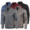 Cappotto invernale da uomo in pile più spesso con mezza cerniera dolcevita caldo pullover di qualità maschile sottile lavorato a maglia maglioni di lana 4XL 240111