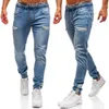 Jeans masculinos casuais streetwear novo bordado retalhos moda marca masculina azul estiramento fino ajuste tamanho grande designer dos homens j230111