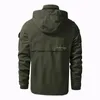 ONESTAND Mens Outdoor Jacket Spring Autumn Hooded Waterproof Casual Coat Men Tactics Military Plus Size 240111