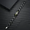 Bracelets 16mm Width Black Brushed Bracelet Link Jewelry Stainless Steel Epoxy Camouflage Strap Chain Bracelet for Men