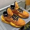 Y3 Kaiwa hommes baskets à semelles épaisses chaussures de Jogging Orange femmes chaussures de sport en cuir à lacets chaussures de course Sneaker