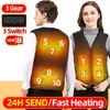 10 zones gilet chauffant hommes femmes Usb électrique auto-chauffant gilet chauffant veste lavable vêtements thermiques 240111