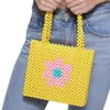 Borse da sera Tempo libero estivo Borsa a tracolla da donna versatile per le vacanze Moda Borsa a mano per ragazza carina personalizzata con tessitura di fiori fatta a mano