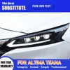 Biltillbehör Huvudlampa DRL DAYTIME Running Light Streamer Turn Signal Indicator för Nissan Teana Altima LED-strålkastarenhet 18-22