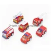 Diecast Model Cars 6st Children Car Set Simate Education Trailer Toy Inertia Truck Kids Race Plaything PL Back för grossistdrop dhjg3