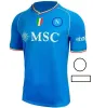 OSIMHEN Napoli Maglia da calcio 23 24 KVARATSKHELIA RASPADORI Napoli Maglie da calcio ZIELINSKI Maglietta INSIGNE MERTENS Uomo Uniforme Kit per bambini