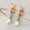 Kolczyki Dangle Boho Cowrie Shell for Women K inkurację wiszą