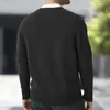 남자 스웨터 2024 가을 겨울 옷 컬러 스티칭 니트 가디건 긴 소매 패션 스웨터 코트