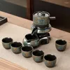 Juegos de teteras Juego de té automático Kungfu Taza de cerámica simple para el hogar