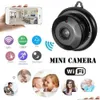 IP -kameror Wireless WiFi Mini Camera 1080p HD Night Version Voice Video Security Camcorder Surveillance for Home Office Drop Delivery Dhasu