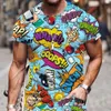 Men's T Shirts Anime 3D Cartoon Bomb Explosion Tryckt T-shirt Summer Men and Women o-hals toppar harajuku vindstrandparti camping att bära. 10cpxj