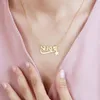 Colares caixa grátis nome do coração personalizado colar personalizado coração estrela gato trevo da sorte borboleta colar jóias de aço inoxidável