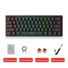 Tastaturen MUCAI MK61 USB-Gaming-Mechanische Tastatur Roter Schalter 61 Tasten Kabelgebunden Abnehmbares Kabel RGB-Hintergrundbeleuchtung Hot SwapableL240105