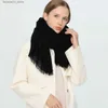 Bufandas Marca de lujo Bufanda de cachemira de invierno para mujer Bufandas de lana Tamaño grande Poncho de otoño Hombres para mujer Pashmina Foulard femenino Bufanda Q240111