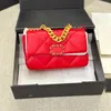 luxury designer bag brand fashion shoulder bag Handbag real leather sheepskin cross body bag gold or silver chain Slant shoulder handbags purses 5A quality 13 colors