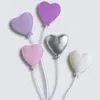 Party Supplies Heart Balloon Shape Cake Decor Bright Colors Cute Ornament For Cupcake Dessert