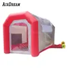 wholesale Portable Customized size red Inflatable Car Spray Booth / Inflatable Paint Tent blow up Spraying workstation with 2 blowers