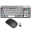 Keyboards 2.4Ghz BT 2 Mode Keyboard and Mouse Combo Rechargeable Wireless Multi-Device Keyboard Mouse Compatible for Mac/iOS/Android/Win7L240105